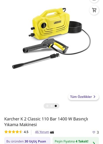 Karcher K2 Classic 110 Bar 1400W Basınçlı Yıkama Makinesi