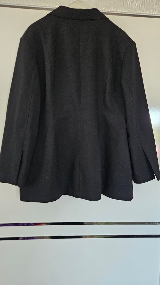 Düğmeli Siyah Kadın Blazer Ceket - Görsel 3