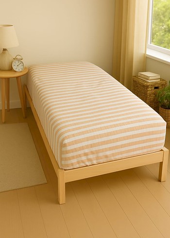 Çizgili Pastel Renkli Nevresim ve Çarşaf - Görsel 3