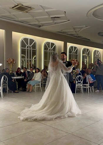 38 Beden beyaz Renk Gelinlik nikah elbisesini
