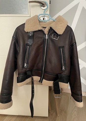 xs Beden Zara Kürk Detaylı Kahverengi Ceket