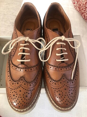 38 Beden kahverengi Renk Oxford kadın ayakkabı