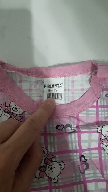 5 Yaş Beden pembe Renk Pijama takımı 