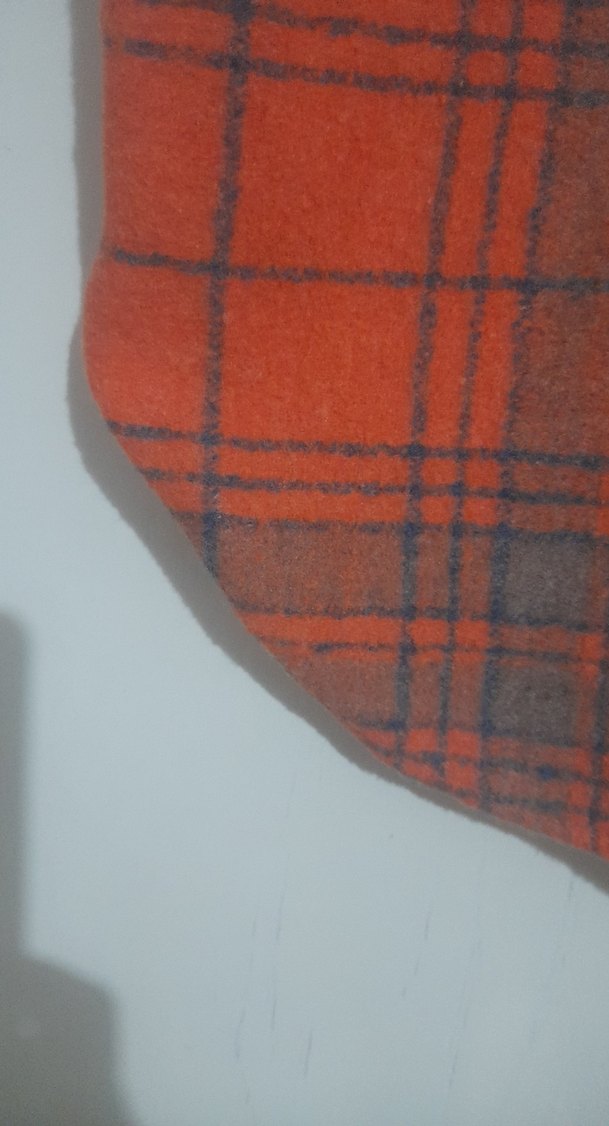 Düğmeli Ekose Gri turuncu Kadın Gömlek - Görsel 4