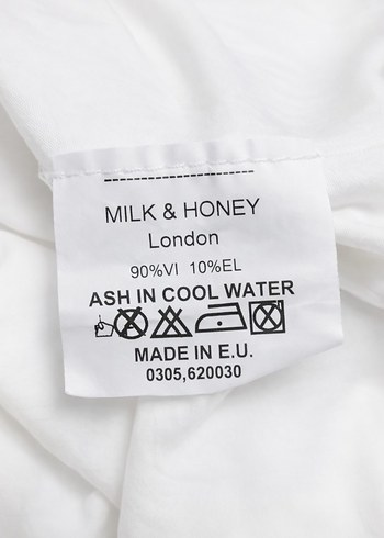 Milk&Honey Marka Kadın Beyaz Kolsuz Uzun  Elbise - Görsel 4