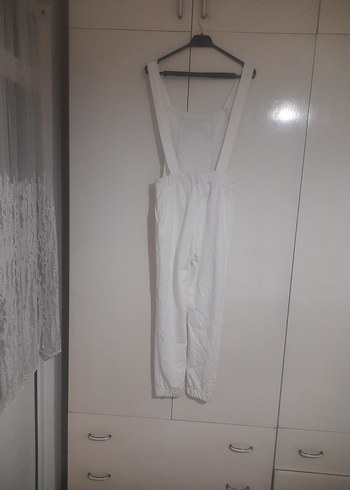 Beyaz kedi desenli Kadın Tulum - Görsel 5