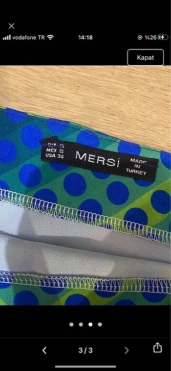 s Beden Mini etek