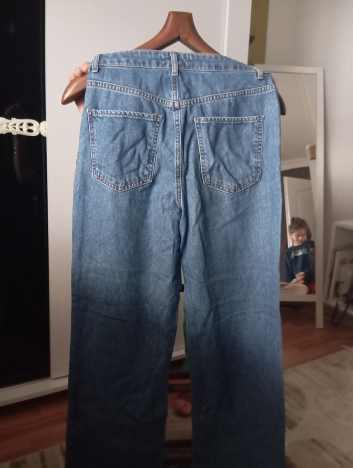 Gevşek Kesim Midi Kot Pantolon - Görsel 3