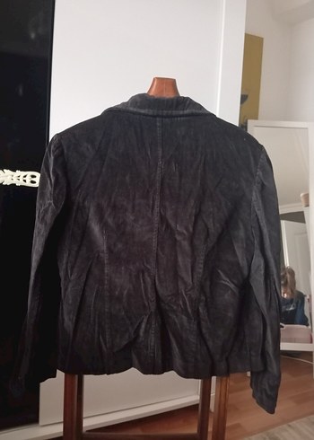 Siyah keten blazer - Görsel 4