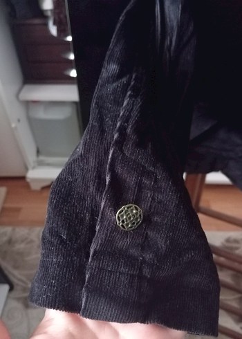 Siyah keten blazer - Görsel 3