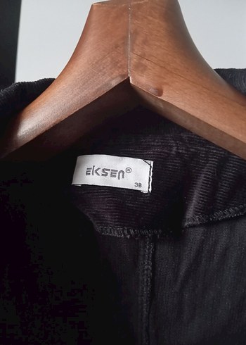 Siyah keten blazer - Görsel 2