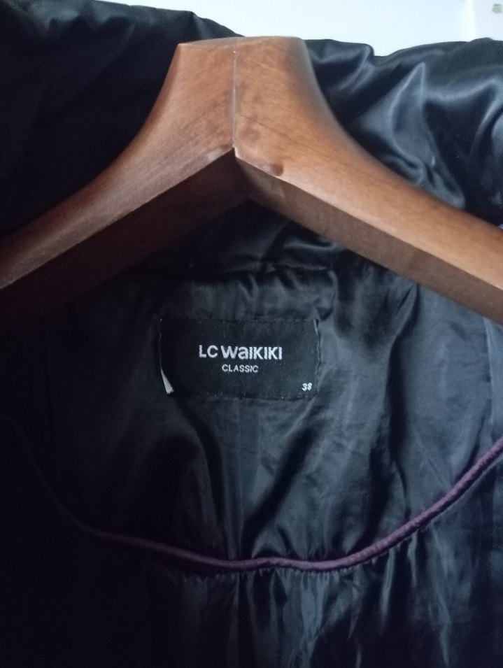 Kadın Siyah Midi Kışlık Fermuarlı Mont - Görsel 2