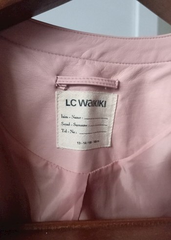 Pembe Kız çocuk Deri Ceket - Görsel 2