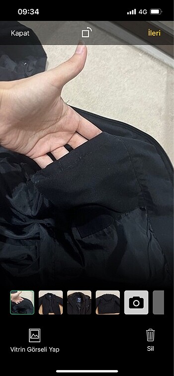 9 Yaş Beden siyah Renk erkek çocuk siyah mont