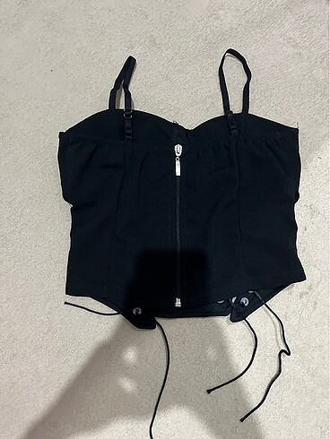 s Beden siyah korse crop