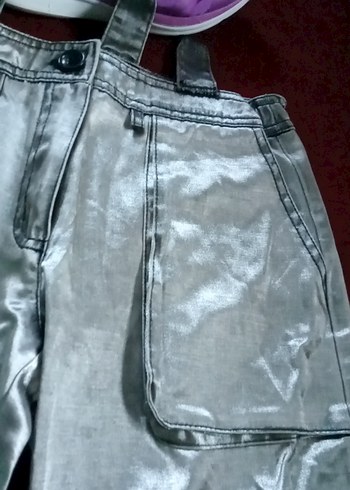 s Beden Metalik Kargo Pantolon S Beden