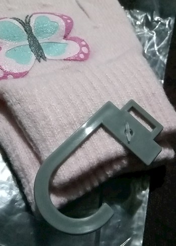 Kız Çocuk Pembe Kelebek Desenli Eldiven 6 Yaş - Görsel 5