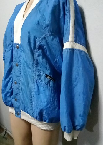 VİNTAGE BOMBER CEKET L XL BEDEN - Görsel 3