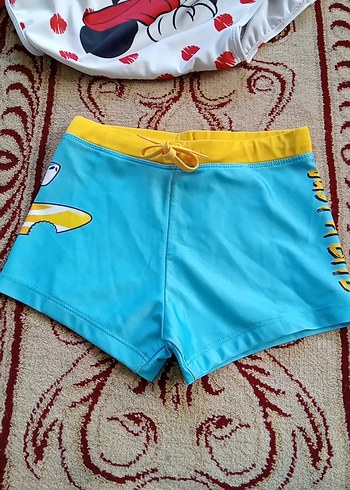 Çocuklar için renkli baskılı mayo ve şort 6 7 yaş - Görsel 8