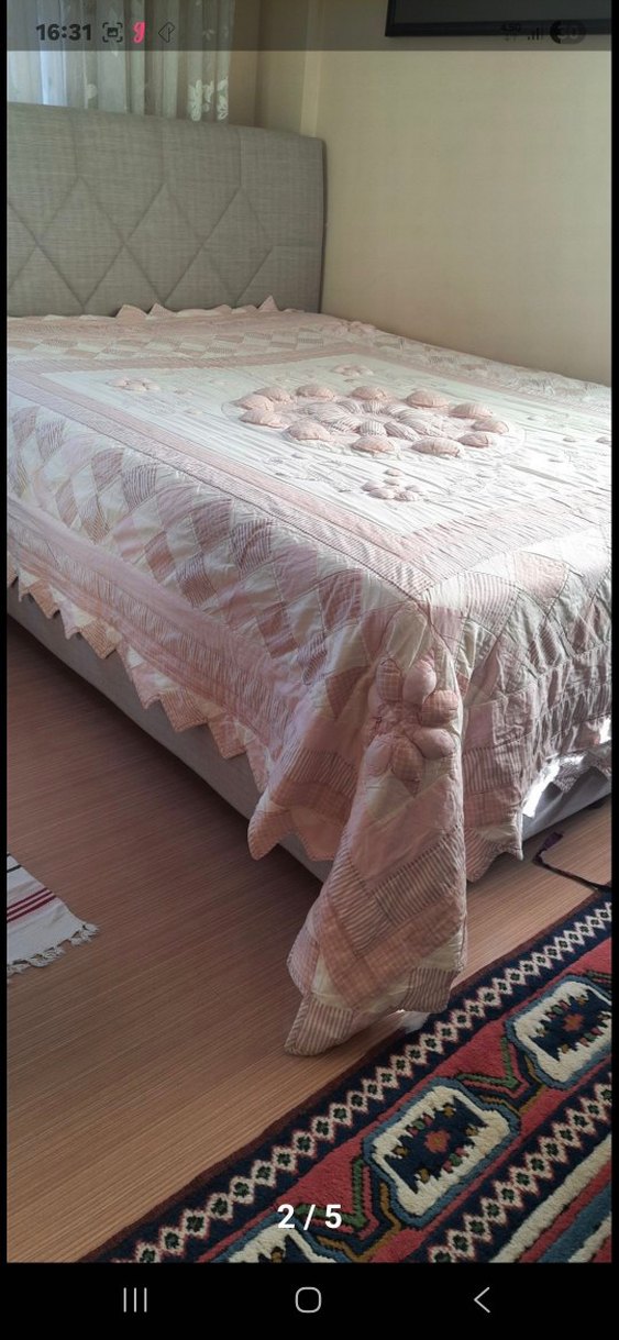 Pembe Pastel Tonlarda Yatak Örtüsü - Görsel 3