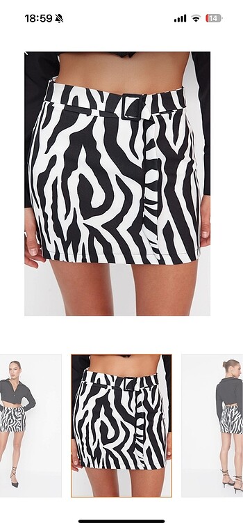 Trendyol & Milla Zebra etek