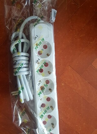 Uzatma kablosu seyyar kablo üçlü kablo altılı kablo priz 