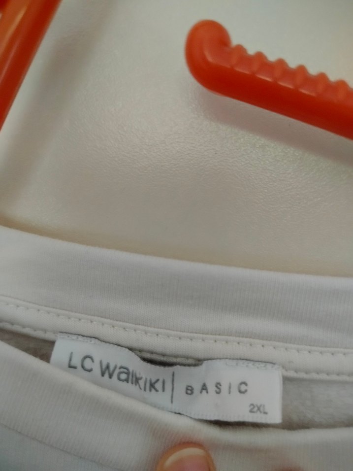 Beyaz Kadın Oversize Sweatshirt - Görsel 2