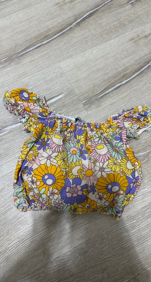 Çiçek Desenli Bebek Kız bluz - Görsel 3