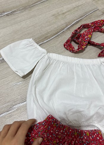 Kız Bebek Fırfırlı Nakışlı 3'lü Takım - Görsel 2