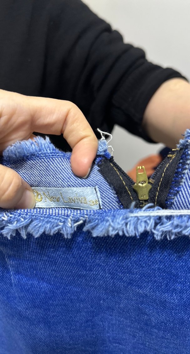 Kadın Mavi Denim Midi Etek - Görsel 4