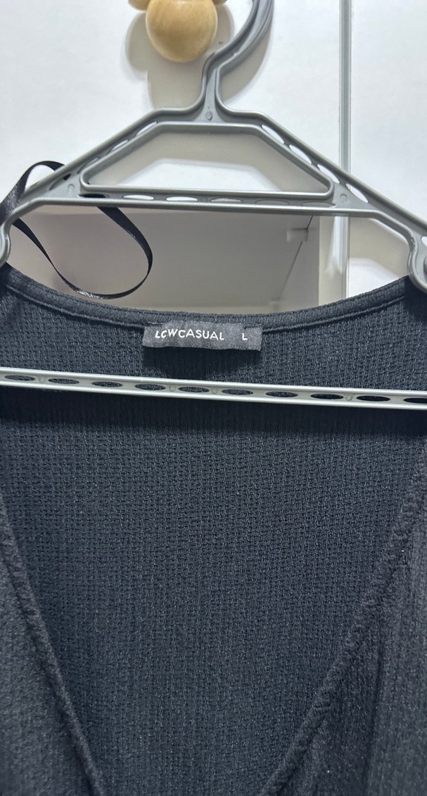 Siyah V Yaka Drapeli Kadın Tulum - Görsel 2