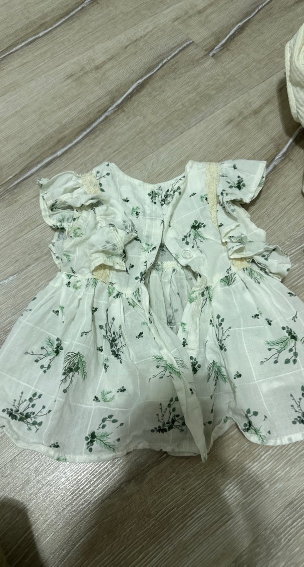 Kız Çocuk Fırfırlı Bohem Pamuk Elbise - Görsel 2