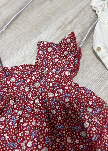 Bordo Bohem Renkli Çiçekli Kız Elbisesi - Görsel 3