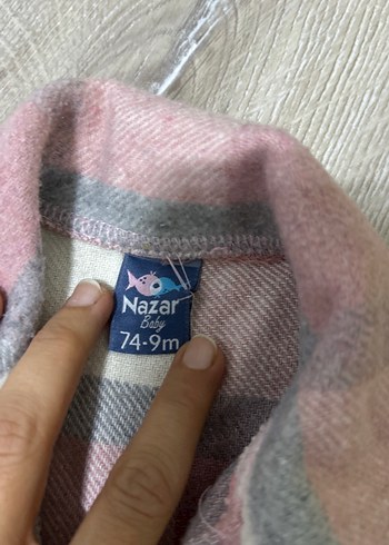 Kız Çocuk Pembe Ekose Düğmeli Ceket - Görsel 2