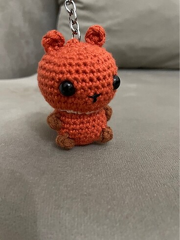 Amigurumi tilki anahtarlık