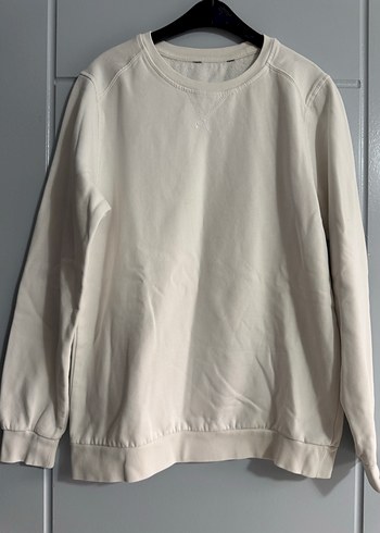 Kadın Beyaz Basic Sweatshirt