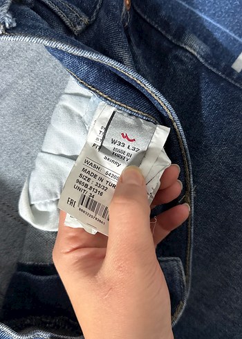 33 Beden mavi Renk Kadın Mavi Denim Regular Fit Jean