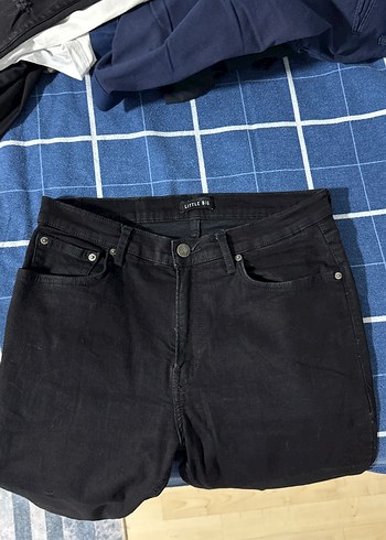 LittleLife Siyah Kadın Midi Denim Pantolon