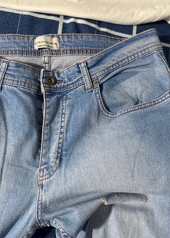 46 Beden mavi Renk Gri Mavi Kadın Denim Pantolon