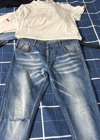 Kadın Denim Loose Fit Midi Jean