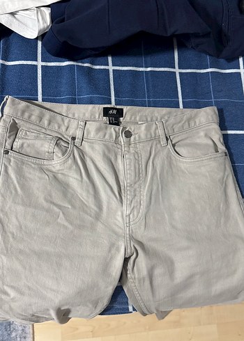 H&M Gri Denim Regular Fit Şort