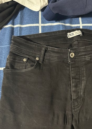 33 Beden Erkek Siyah Regular Fit Denim Jean