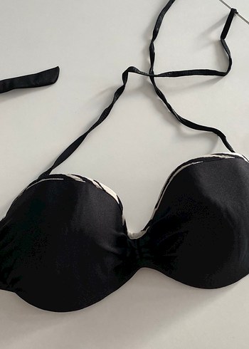 Siyah Minimalist Goth Bikini Üstü