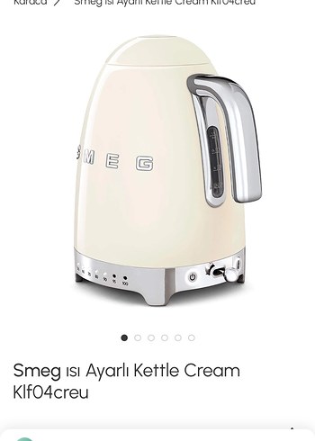 Smeg Ayarlı Krem Renkli Su Isıtıcı KLF04CREU
