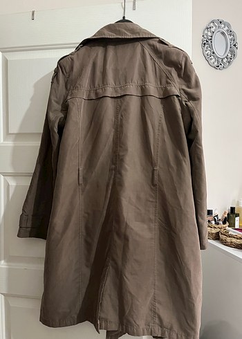 LC Waikiki Bej Midi Trenchcoat Düğmeli ve Rahat Kesim