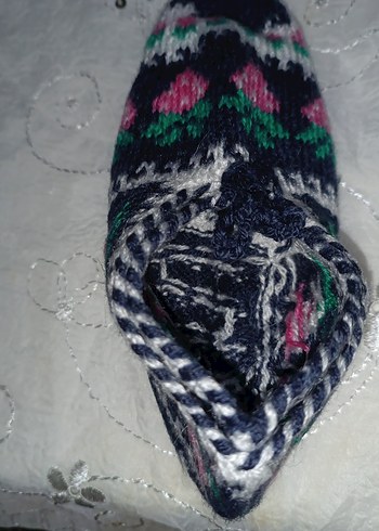 Kızlar için Renkli Örgü Sıcak Terlik - Görsel 2