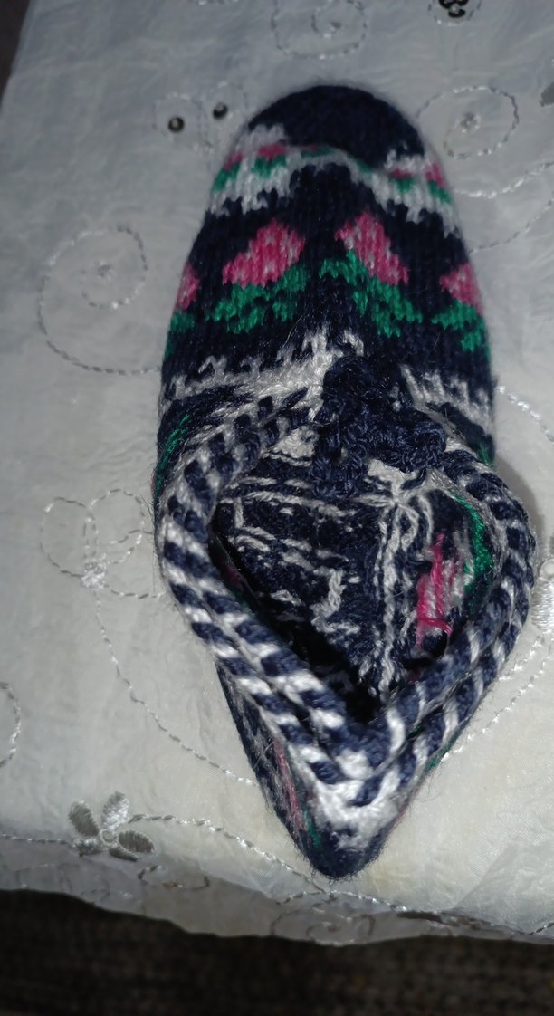 Kızlar için Renkli Örgü Sıcak Terlik - Görsel 2