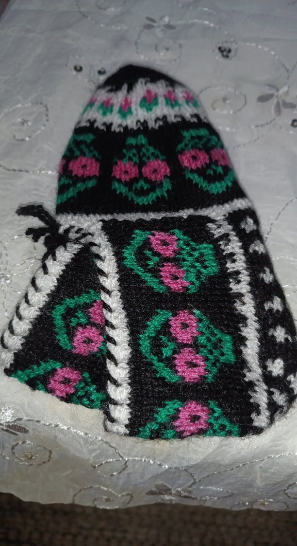 Kız Çocuk Çok Renkli Örgü Sıcak Terlik - Görsel 3