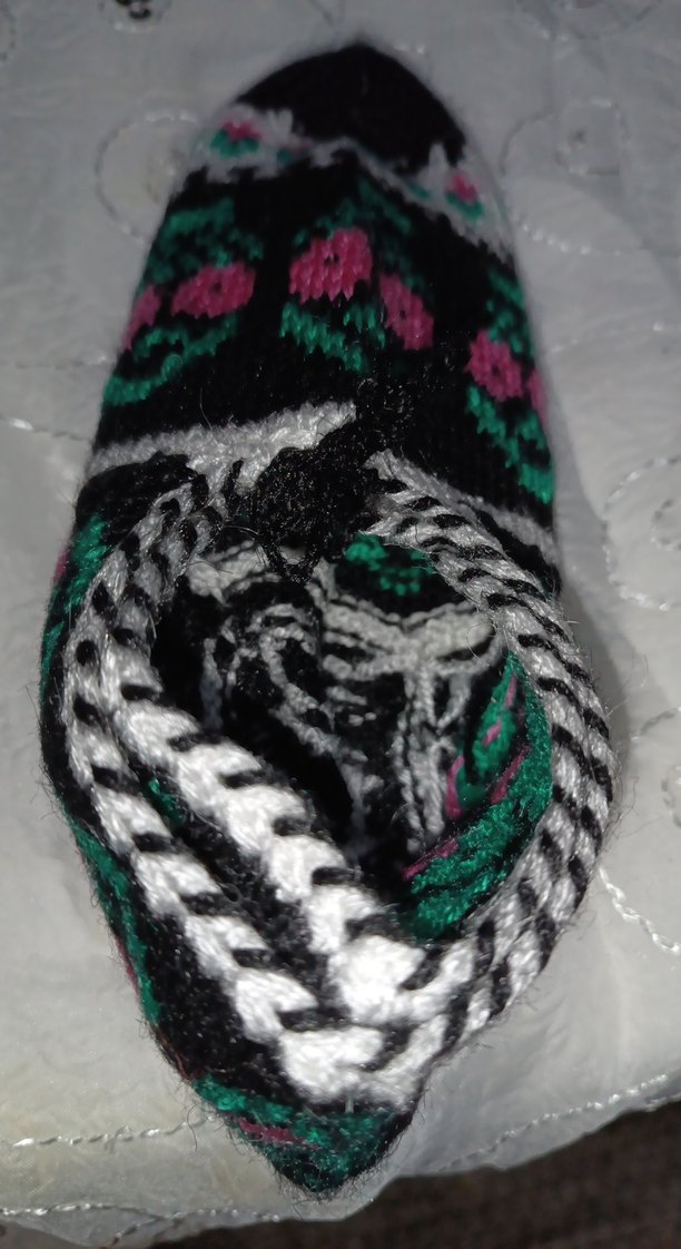 Kız Çocuk Çok Renkli Örgü Sıcak Terlik - Görsel 2