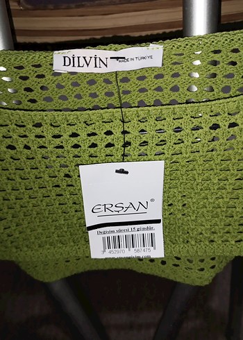 Yeşil Örgü Bebek Önlüğü - Görsel 2